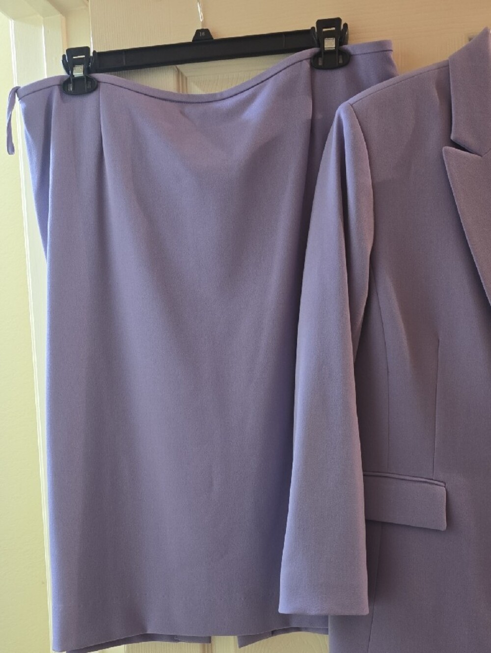 Preston & York Lavender Women's Two-Piece Skirt Suit - Single-Button Blazer [16] - Picture 3 of 8